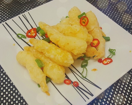 Deep-Fried King Prawns with Garlic, Salt & Chilli